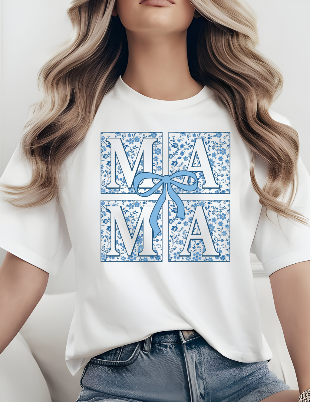 Mama Flowered T-shirt (Gildan)